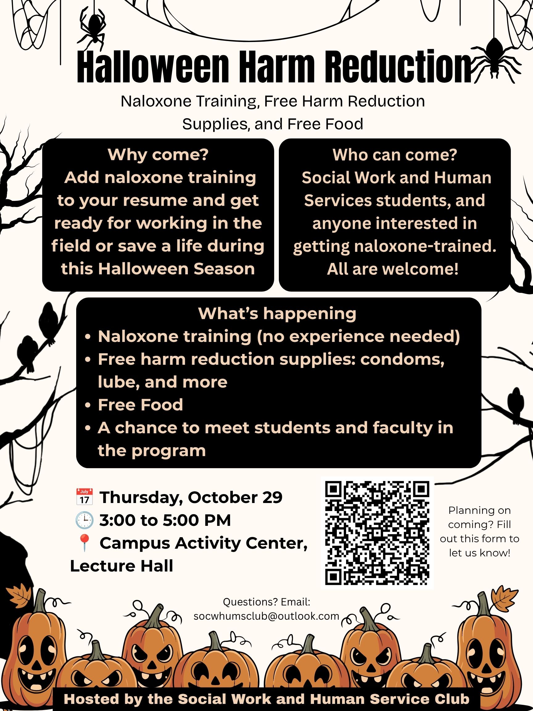 Halloween Harm Reduction poster